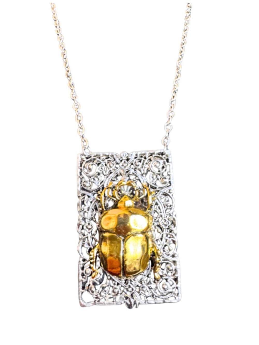 Hand Crafted Beetle Necklace